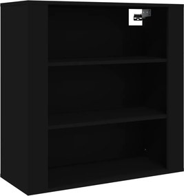 vidaXL fekete szerelt fa faliszekrény 80x33x80 cm
