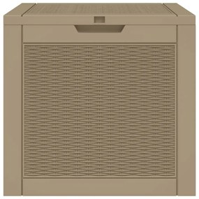 Világosbarna polipropilén kerti tárolóláda 55,5x43x53 cm