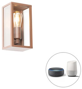 Okos fali lámpa rozsdabarna 26 cm IP44 wifi-vel ST64 - Charlois