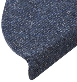 5 db öntapadós lépcsőszőnyeg 56 x 17 x 3 cm kék félkör alakú