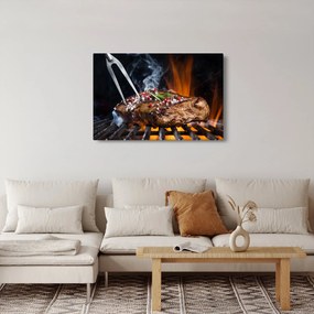 Egy sült steak képe (90x60 cm)