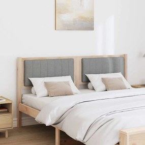 Kárpitozott fejtámla fejtámlával Barna 150 cm Tömör fenyőfa