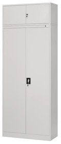 Felsőszekrény iratszekrényre EWA, 900 x 380 x 400 mm, szürke