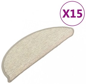 15 db ezüstszínű öntapadó lépcsőszőnyeg 56x17x3 cm