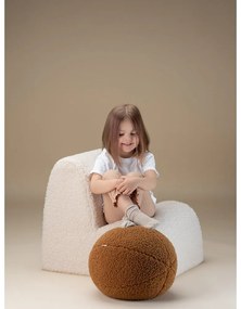 Krémszínű buklé gyerek fotel Cloud – Wigiwama