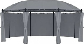 antracitszürke pavilon függönyökkel 520 x 349 x 255 cm