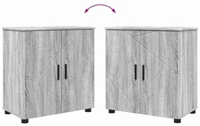 Fürdőszoba bútor szett 2 pcs Szürke sonoma 61 x 35 x 64 cm