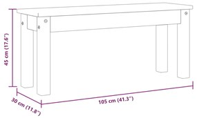 Panama tömör fenyőfa étkezőpad 105 x 30 x 45 cm
