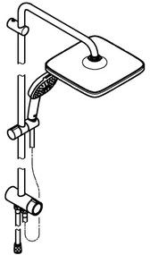 GROHE 26986001 - VITALIO COMFORT 250 zuhanyrendszer, fényes króm