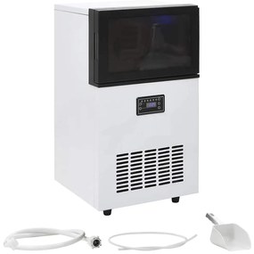 vidaXL fekete jégkockakészítő 45 kg / 24 óra