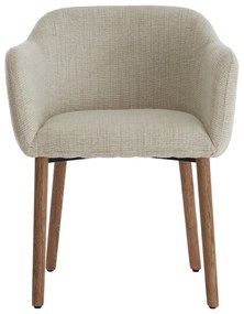 Bézs kárpitozott karfás étkezőfotel szett 2 db-os Blaine – Light &amp; Living