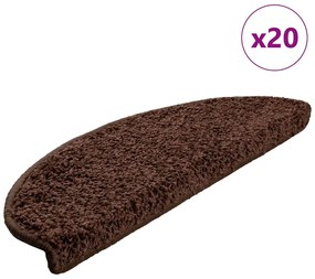 20 db barna, félkör alakú, nagy lépcsőszőnyeg 65 x 21 x 4 cm