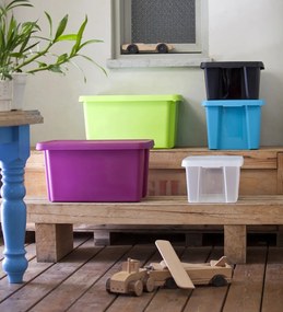 CURVER ESSENTIALS MŰANYAG TÁROLÓ DOBOZ 45 L - ÁTLÁTSZÓ