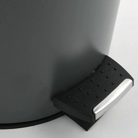 Sötétszürke acél pedálos szemetes 5 l Adonis – Spirella