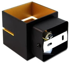 Fali lámpa COSTA 1xG9/35W/230V fekete/réz