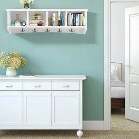 Falra szerelhető fogas tárolórekeszekkel