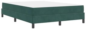 Boxspring ágy matraccal Sötétzöld 160 x 200 cm Bársony