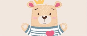 Kép - Teddy maci koronával (120x50 cm)