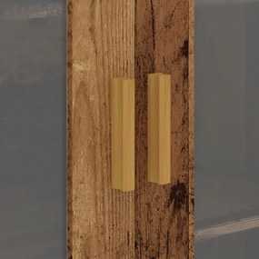 antik fa színű függő faliszekrény 69,5 x 34 x 90 cm