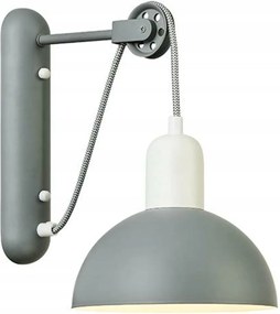 Aca Lighting fali lámpa 1XE14 szürke/fehér fém 27X18X32CM Cezanne EG579