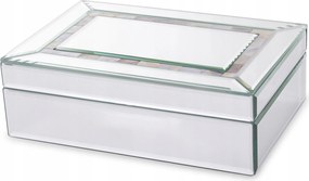 Üveg Ékszerdoboz Gyöngyház Csillogó Ezüst