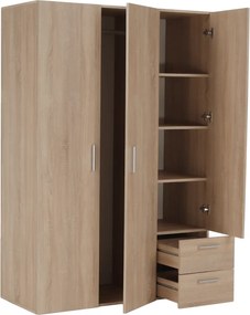 Gardróbszekrény polcokkal, sonoma tölgy, ADELI