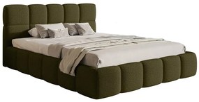 Franciaágy 180 cm Cirsten 180B (ágyráccsal) (oliva). 1099488