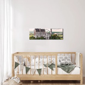 Kép - Vár sziklákon (órával) (90x30 cm)