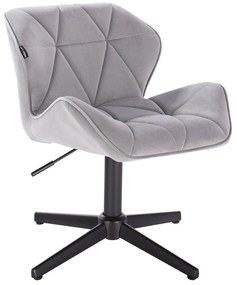 HR111CROSS Acél modern velúr szék fekete lábbal