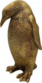 Arany Pingvin figura 20 cm Polyresin Modern Glamour Dekoráció
