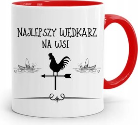 Piros Horgász Bögre A Legjobb Vidéki Horgász fényképes nyomtatással