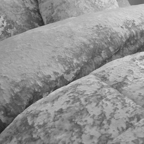Szürke kétszemélyes bársony ágyneműhuzat 200x200 cm Crushed – Catherine Lansfield