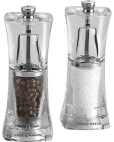 Cole&Mason CRYSTAL só- és borsőrlő szett, 2 db, 12,5 cm