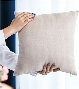 Dekoratív párnahuzat halszálka 40x40 világos bézs