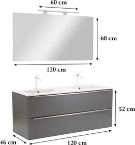 Vario Trim 120 Fürdőszoba komplett szekrény