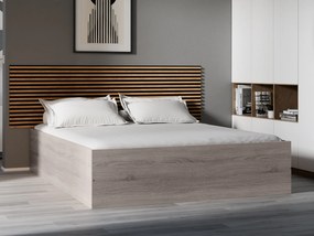 BELLA ágy 160x200 cm, szarvasgomba tölgy Ágyrács: Ágyrács nélkül, Matrac: Somnia 17 cm matrac