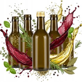 10x Boros üvegpalack 200ml Sötét Üveg Bor Ecet Tinktúrák Minták