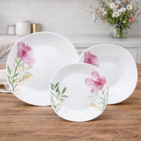 Arôme Home 18 részes étkészlet Rózsaszín mák