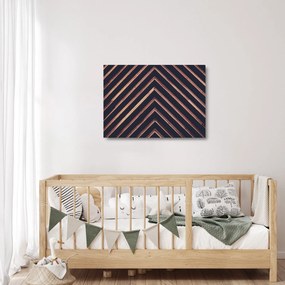 Egy fa motívum képe fekete alapon (üvegen) (70x50 cm)