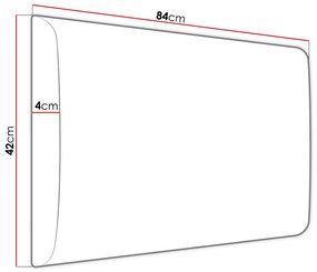 Kárpitozott fali panel Pazara 84x42 (öko-bőr soft 11 (fekete). 1054168