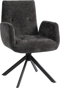 HOMCOM Kárpitozott fotel, kiegészítő fotel, modern dizájn, 60 x 61 x 88 cm, fekete
