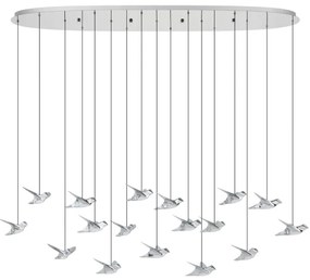 Eglo 390403 - LED Dimmelhető csillár zsinóron PARATEBUENO 17xLED/3W/230V króm