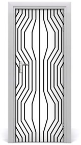 Ajtóposzter öntapadós geometriai vonalak 95x205 cm