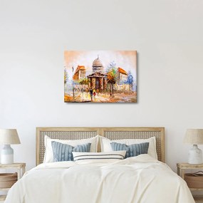Kép - Festett városi emlékmű (70x50 cm)