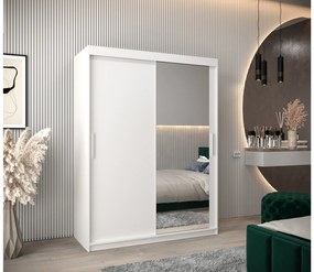 Ruhásszekrény 150 cm Toki 2 (matt fekete + matt fehér). 1064985