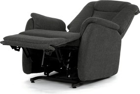 Polohovací křeslo, elektrické kabelové ovládání, šedá, látka, TV-L8963 GREY2