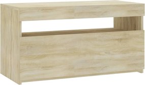 vidaXL sonoma tölgy színű TV-szekrény LED-világítással 75 x 35 x 40 cm