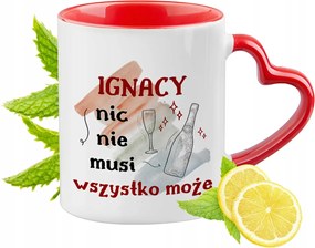 Ignácnak Piros Bögre Szív Alakú Füllel Ajándék