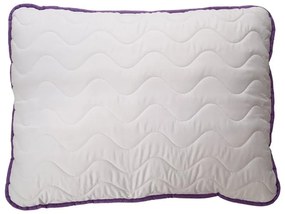 Egész éves steppelt takaró 140x200 cm párnával STELLA LAVENDER 70x90 cm, fehér
