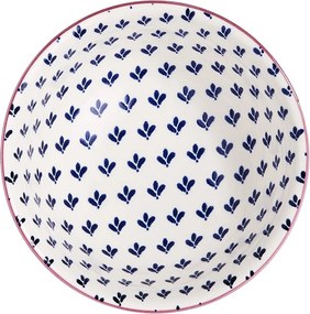 ORNAMENTS tálka 240 ml, sötétkék-fehér